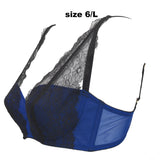 ECLIPSE | Non-wired lace triangular bra - BLUE
