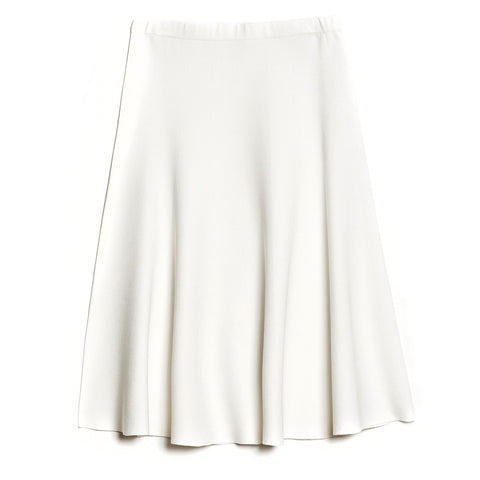 Akiko Ogawa Lingerie 2017S/S OUTERWEAR White Milano Rib Skirt Front 