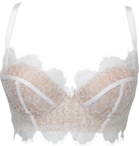 SEDUCTION | Lace Balconette Bra - White