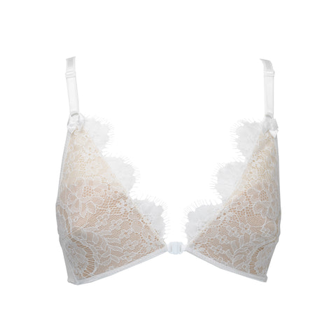 SEDUCTION | Soft Cup Non-Wired Triangular bra - White