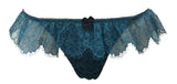 SEDUCTION | High Cut Lace Frill Tanga - VIRIDIAN