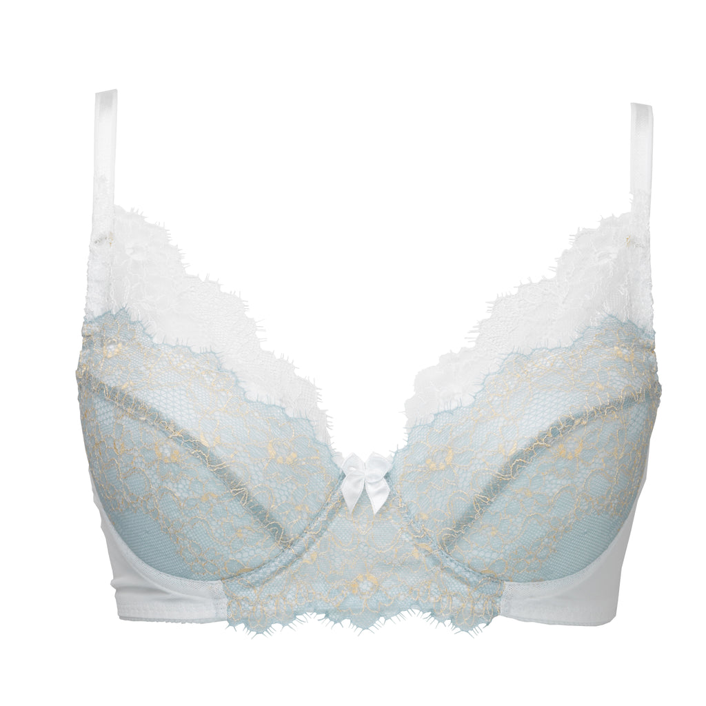 ECLIPSE | Lace covered wired bra - MINT