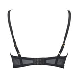 ECLIPSE | Non-wired lace triangular bra - BLACK