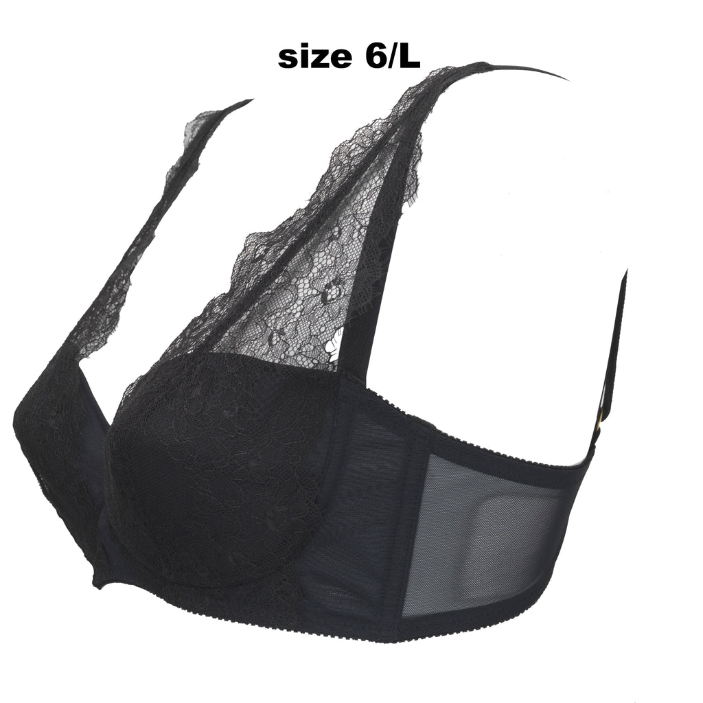 ECLIPSE | Non-wired lace triangular bra - BLACK – AKIKO OGAWA. Lingerie