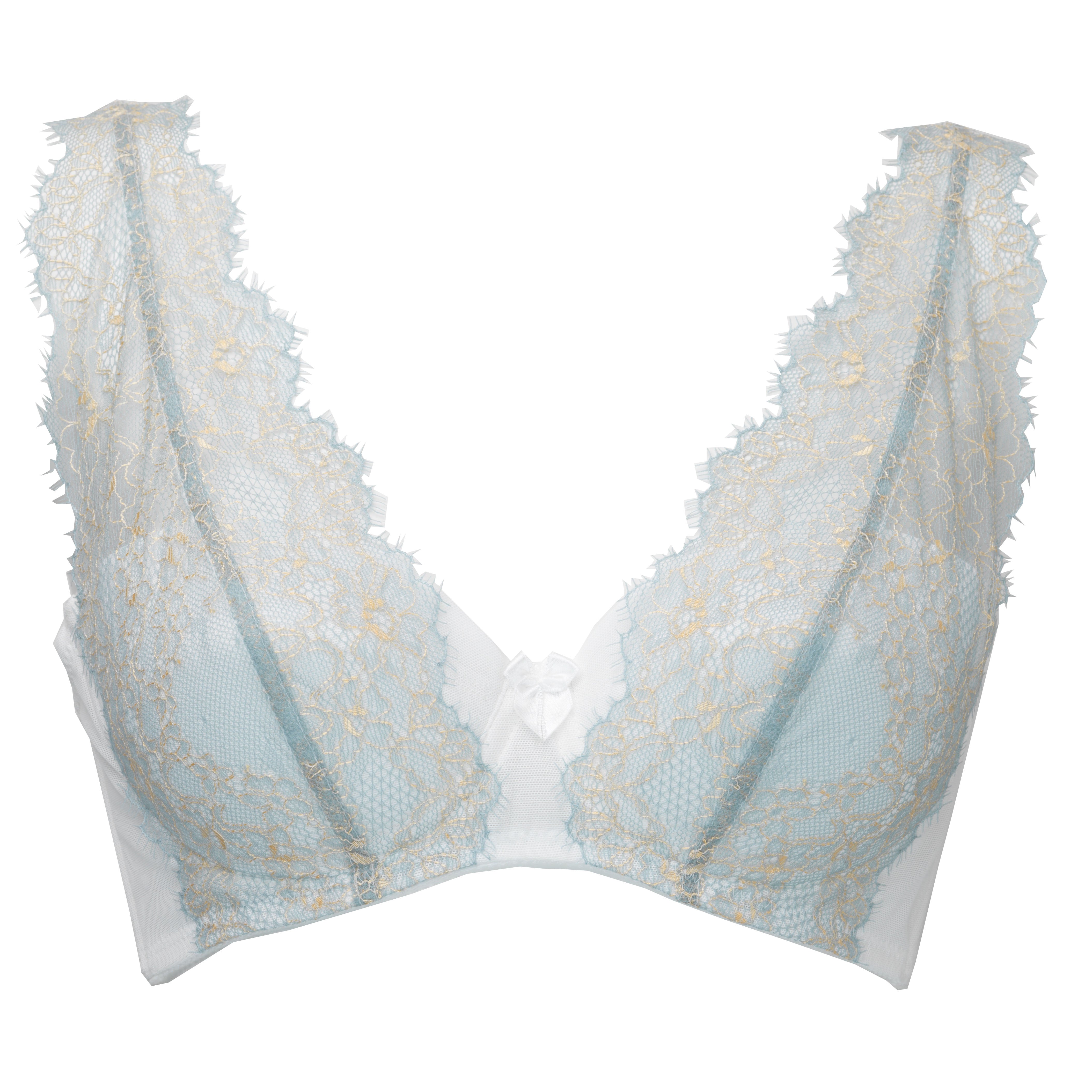 Triangular Bras ECLIPSE | Non-wired lace triangular bra - MINT – AKIKO OGAWA. Lingerie