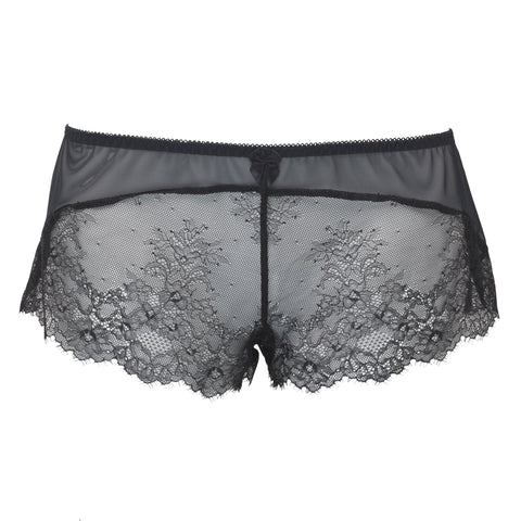 ECLIPSE | Lace boxer short - BLACK