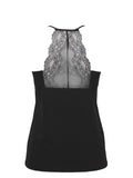 ECLIPSE | Back lace Camisole - BLACK