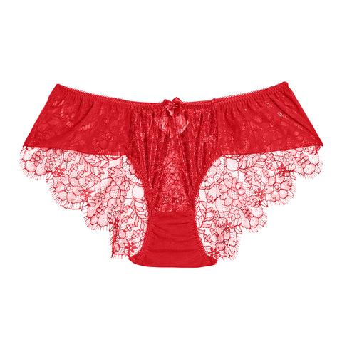SEDUCTION | Lace Back Brief - Red