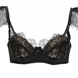 SEDUCTION | Bra with Lace Sleeves - Black