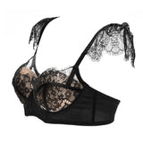 SEDUCTION | Bra with Lace Sleeves - Black