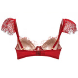 SEDUCTION | Bra with Lace Sleeves - Red