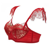 SEDUCTION | Bra with Lace Sleeves - Red