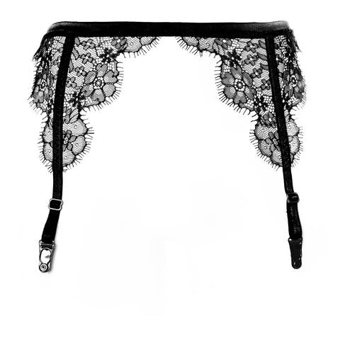 SEDUCTION | Lace Garter Belt- BLACK