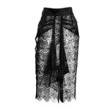 SEDUCTION | Sheer lace Pencil Skirt - VIRIDIAN