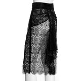 SEDUCTION | Sheer lace Pencil Skirt - Black