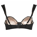 SCANDALOUS CHIC | Satin Balconette Bra - Black