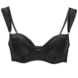 SCANDALOUS CHIC | Satin Balconette Bra - Black