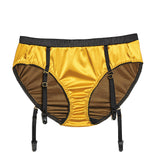 SCANDALOUS CHIC | Brief with Garter Belt - Gold