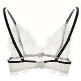 Akiko Ogawa Lingerie 2017S/S BLACK & WHITE Non-Wired Lace Bra WB Back