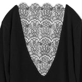 Akiko Ogawa Lingerie 2016A/W LOUNGEWEAR Black Luxury Cashmere Pullover Detail