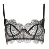 Akiko Ogawa Lingerie 2016A/W SEDUCTION Black Non-Padded  Lace Balconette Bra Front 