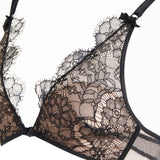 Akiko Ogawa Lingerie 2016A/W SEDUCTION Black Soft Cup Non-Wired Triangular Bra Detail